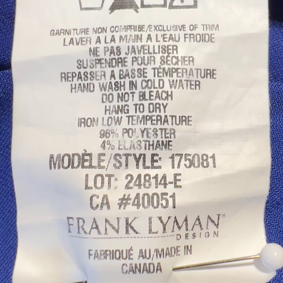 FRANK LYMAN Design Off-the-Shoulder Tunic Top Royal Blue Bell Sleeves - Size14 - Picture 7 of 10